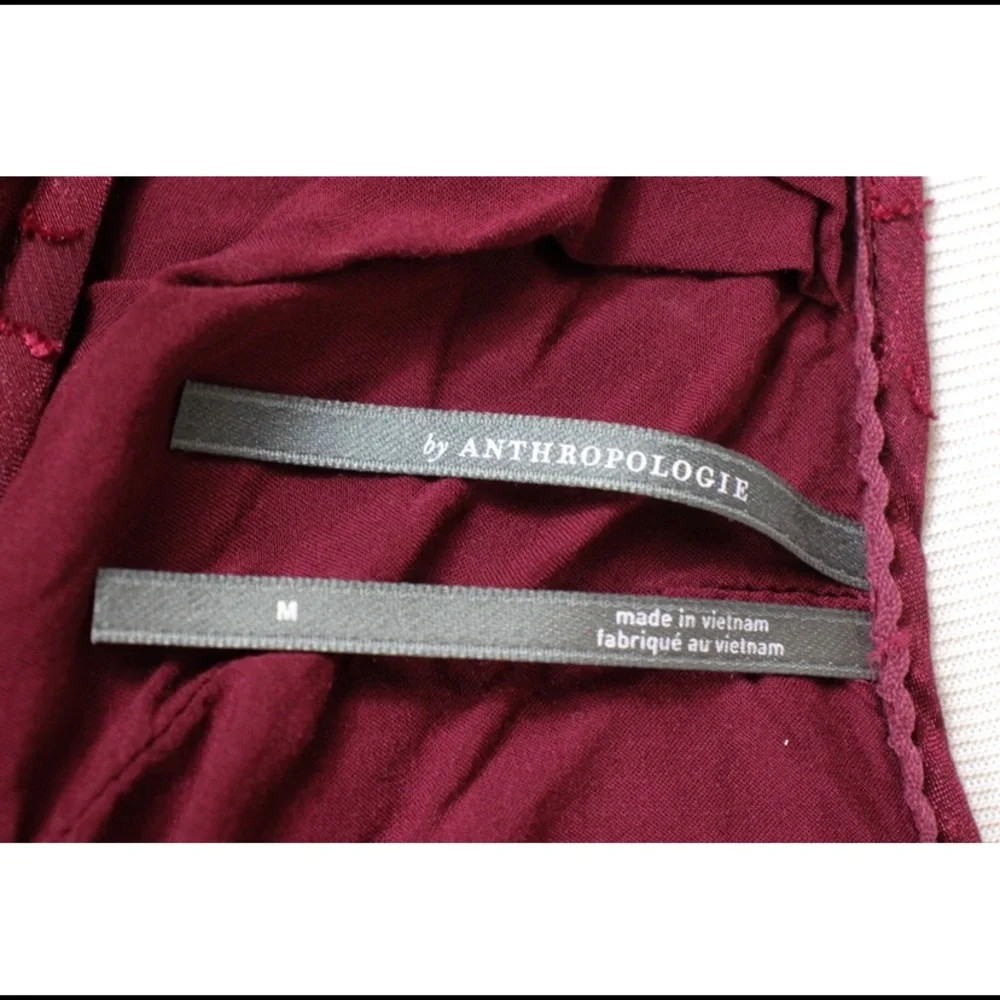 Anthropologie Toulon Berry Pleated Mini Dress Medium - Picture 3 of 6
